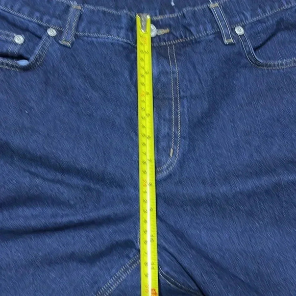 Lands End Relaxed Fit Jeans Stretch Plus Size Comfy Casual Dark Wash - Picture 4 of 7